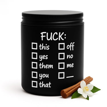 Jasmine, Oud & Sandalwood | 8 Oz.  Mason Jar with Box | Funny Gift Candles