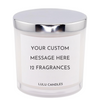 Customizable Candle for Gifting  |  9 Oz. White Jar with Lid (Custom Message)