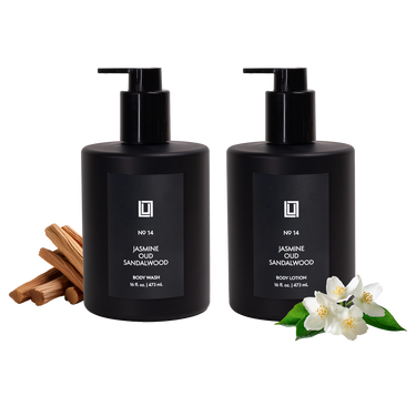 Jasmine, Oud & Sandalwood | Revitalizing Body Wash & Nourishing Body Lotion | 16 Oz.