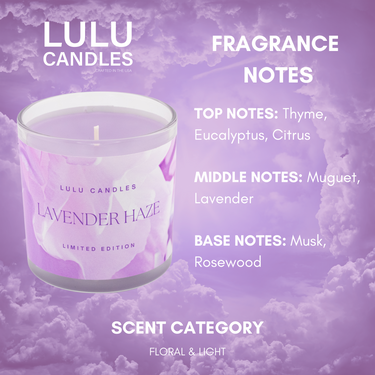 Lavender Haze | 9 Oz. Jar with Box | In the Clouds Collection | Spring Candle