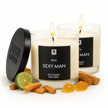 Sexy Man | Luxury Scented Candle | 2Pack - 6 Oz. Jar