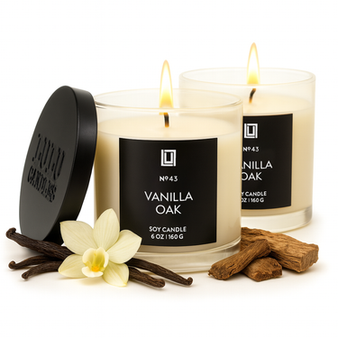 Vanilla Oak | Luxury Scented Candle | 2Pack - 6 Oz. Jar