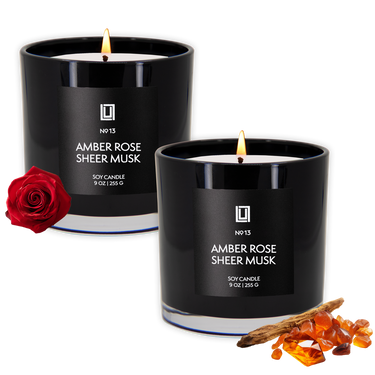 Amber, Rose & Sheer Musk |  2Pack - 9 Oz. Jar