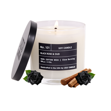 Black Rose & Oud | 6 Oz. with Black Lid