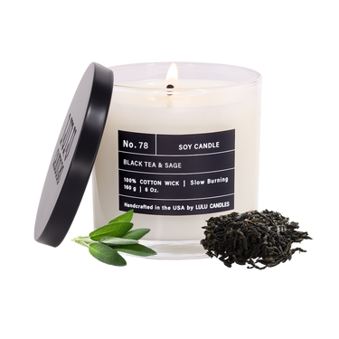 Black Tea & Sage | 6 Oz. with Black Lid