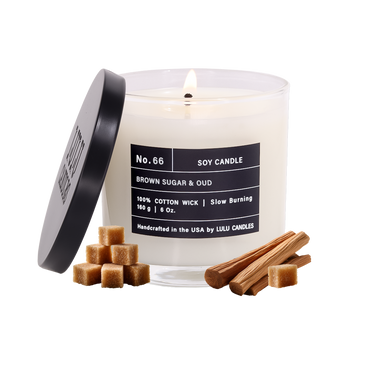 Brown Sugar & Oud | 6 Oz. with Black Lid