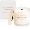 Cashmere Jasmine | 9 Oz. Frosted Jar Candle w/ Gold Lid