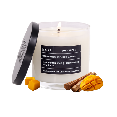 Cedarwood Infused Mango | 6 Oz. with Black Lid