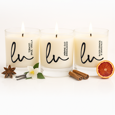 Jasmine, Oud & Sandalwood, Tobacco Spice & Vanilla, Blood Orange & Grapefruit |  2.7 Oz. - 3 Pack - Gift Set