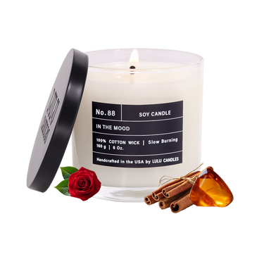 In The Mood - Musky Amber & Rose | 6 Oz. with Black Lid