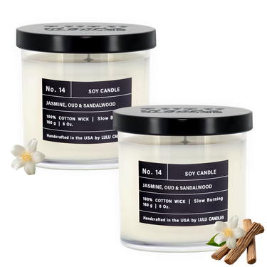 Jasmine, Oud & Sandalwood |  2Pack - 6 Oz. Jar