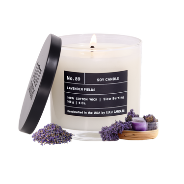 Lavender Fields | Luxury Scented Candle | 6 Oz. with Black Lid