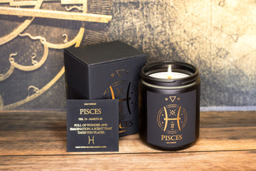 Pisces | Fresh Citrus & Ocean Mist | 8 Oz.  Mason Jar with Box | Zodiac Collection