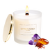 Saffron & Amber Intense | 9 Oz. Frosted Jar Candle w/ Gold Lid