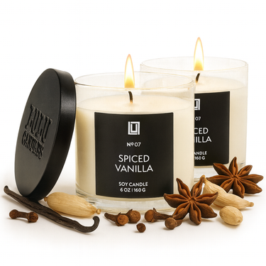 Spiced Vanilla | Luxury Scented Candle | 2Pack - 6 Oz. Jar